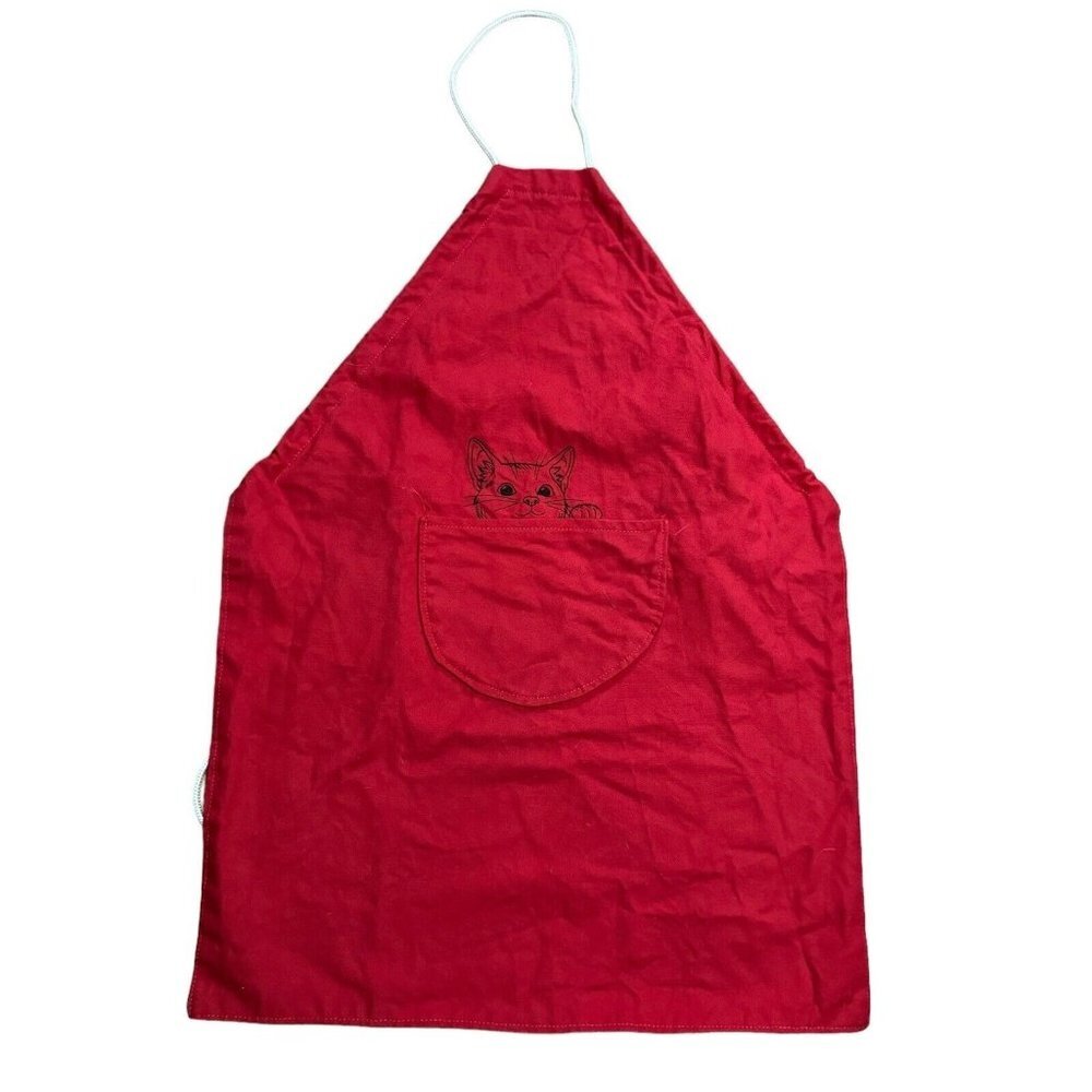 Cute Kitten Cat Apron Adjustable Bib Aprons With 1 Pocket‎